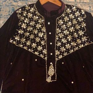 Pakistani/Indian Purple velvet kurthi Tunic